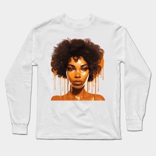 Afrocentric Woman Dripping With Melanin Long Sleeve T-Shirt